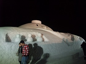 雪だるま城の上